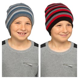 GL165 Boys Striped Beanie Hat