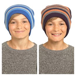 GL165A Boys Striped Beanie Hat
