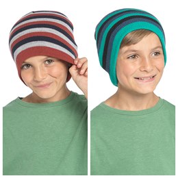 GL165C Boys Striped Beanie Hat