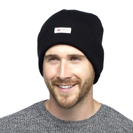 GL219BK Mens Black Thinsulate Beanie Hat