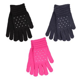 GL536B Ladies Gloves with Diamantes