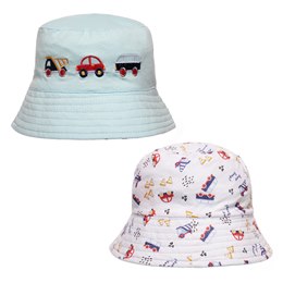 GL664 Baby Boys Embroidered Bucket Hat