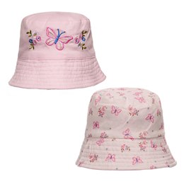GL665 Baby Girls Embroidered Bucket Hat