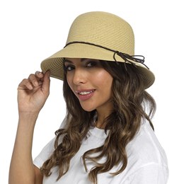 GL671 Ladies Cloche Hat with String Detail