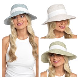 GL674 Ladies Straw Hat with Bow Detail