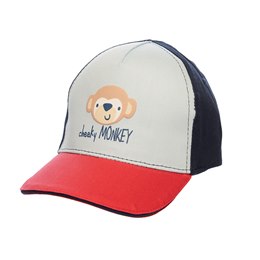 GL678 Baby Boys Elasticated Baseball Cap with Animal Detail