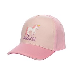 GL679 Baby Girls Elasticated Baseball Cap with Animal Detail