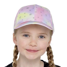 GL680 Kids Multicoloured Baseball Cap with Glitter Stars