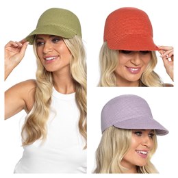 GL687 Ladies Straw Baseball Cap