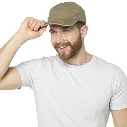 GL806A Mens Stonewashed Baseball Cap in Olive
