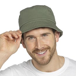 GL818 Mens Plain Khaki Bucket Hat