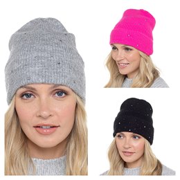 GL850 Ladies Beanie Hat with Diamante