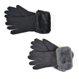 GL881 Ladies Gloves with Faux Fur Cuffs