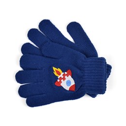 GL936A Boys Gloves with Embroidered Rocket Motif