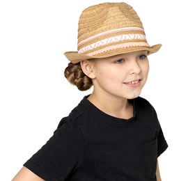 GL965 Girls Trilby Straw Hat