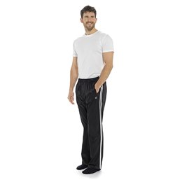 HT024 Mens Side Stripe Leisure Pant - Black