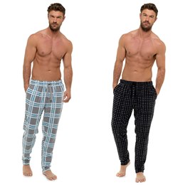HT174 Men's Foxbury Soft Cosy Micro fleece Checked Bottoms