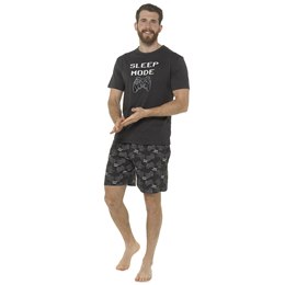 HT233 Men's Foxbury Gaming Top & Shorts Set - Charcoal -