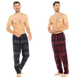 HT264 Men's Foxbury  Soft Cosy Fleece Checked Bottoms