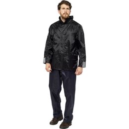 JK508 ADULTS WATERPROOF JACKET - BLACK