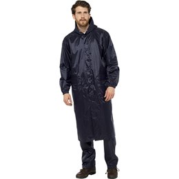 JK515 ADULTS LONG WATERPROOF COAT - NAVY