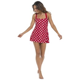 LN1089 Ladies Spot Print Swimdress