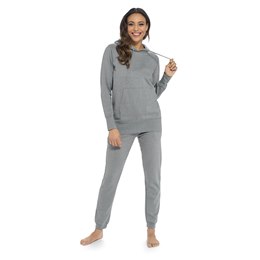 LN1363HBSG1214 Ladies Loungewear Hoodie - Sage - 12/14