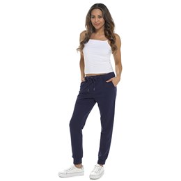 LN1364NY Ladies Slim Fit Jogger Brushed inside - Navy