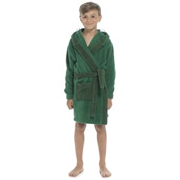 LN180 Boys TF Pure Cotton Towelling Hooded Dinosaur Hooded Robe