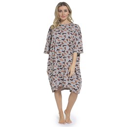 LN467 Ladies Sausage Dog Jersey AOP Nightie - One Size