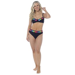 LN774K12 LADIES BIKINI WITH PRINTED TRIM-  12
