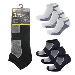 SK033A Mens 3 Pack Trainer Socks