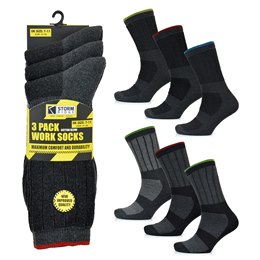 SK050A Men's 3 Pack Work Socks