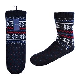 SK060A Mens Fairisle Slipper Socks