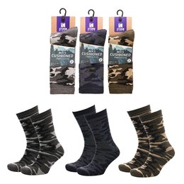 SK1013 Mens 2pk Camouflage Socks