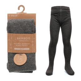 SK1119 Girls Bamboo Tights in Grey Marl - 2 - 3 Years