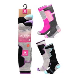 SK1167 Ladies 2pk Thermal Ski Socks