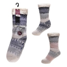 SK1425 Ladies Soft Lounge Socks with Gripper