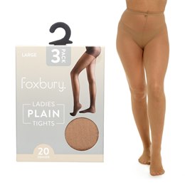 SK1475 Ladies 3pk - Nude - Large - 20 Denier Tights