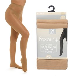 SK1484 Ladies 2pk - Nude - X-Large - 40 Denier Tights