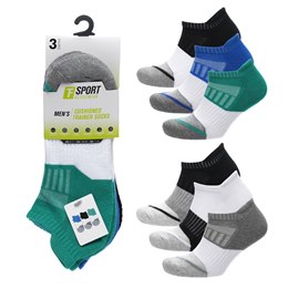 SK1550 Mens 3pk Cushioned Trainer Socks  - (96)