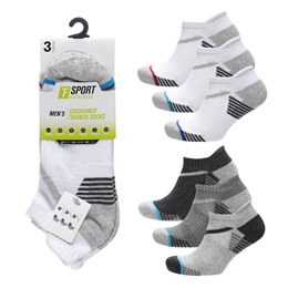 SK1552 Mens 3pk Cushioned Trainer Socks  - (96)