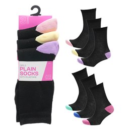 SK1574 Girls 3pk H&T Socks