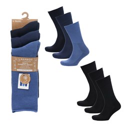 SK1603 Mens 3pk Bamboo cushion Diabetic Socks  - (72)
