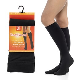 SK189 Ladies 2 Pack Thermal Knee High Socks