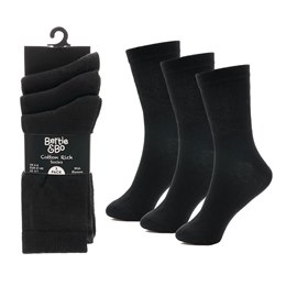 SK351A Kids 3 Pack Socks in Black