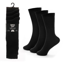 SK354A Girls 3 Pack Black Knee High Socks