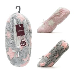 SK455A Ladies Slipper Socks With Bow
