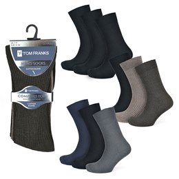 SK498BLK Ladies 3 Pack Black Soft Top Socks
