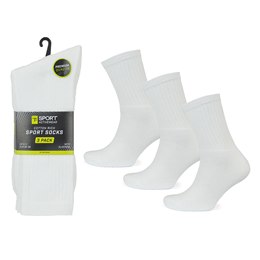 SK614 Men's 3 Pack White Premium Sport Socks